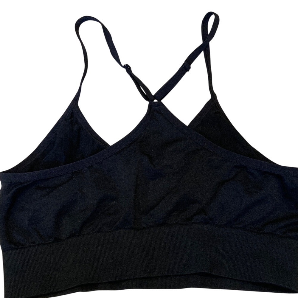 Black & Purple Strappy Sports Bras - Women’s High Comfort Support - Picture 3 of 8
